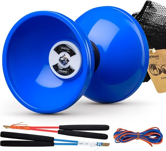 MAGICYOYO Pro Triple Bearing Diabolo Yoyo for Kids 8-12 & Adults - Blue