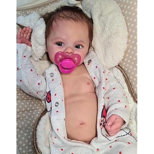 Zero Pam Silicone Baby Dolls Full Body-19 in Realistic Baby Doll, Anatomically Correct Boy, Sleeping Real Life Bays Dolls, Rooted Hair Reborn Babys Doll with Accessories for Kids