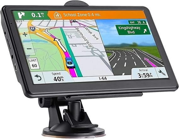 GPS Navigator for Car, Latest 2025 Map 7 inch Touch Screen Car GPS 256-16GB, Voice Turn Direction Guidance, Support Speed and Red Light Warning, North America Lifetime map Free Update