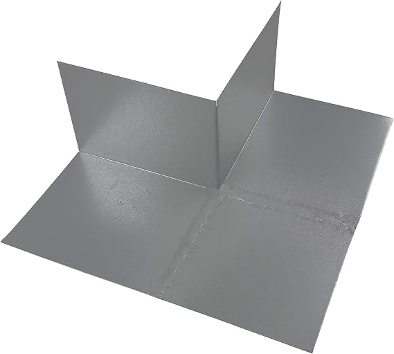 Roof Corner Flashing for Inside & Outside Corners - Soldered Galvanized Steel for Superior Roof Waterproofing - Roof-to-Wall Flashing System (1, Right Inside Corner 2/12 Pitch)
