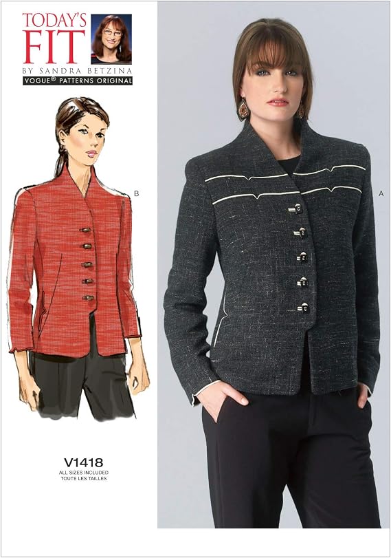 Vogue Patterns V1418 Misses' Jacket Sewing Template
