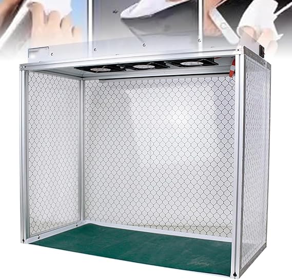 Air Flow Clean Bench Workstation, Laminar Dust Free Workbench, Vertical Laminar Flow Hood with Bright LED Lamp, 99.95% Filtration Effect and Low Noise, for Repairing Phone, Small Parts