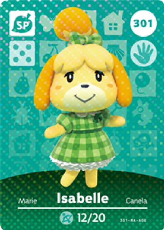 Isabelle - Nintendo Animal Crossing Happy Home Designer Amiibo Card - 301