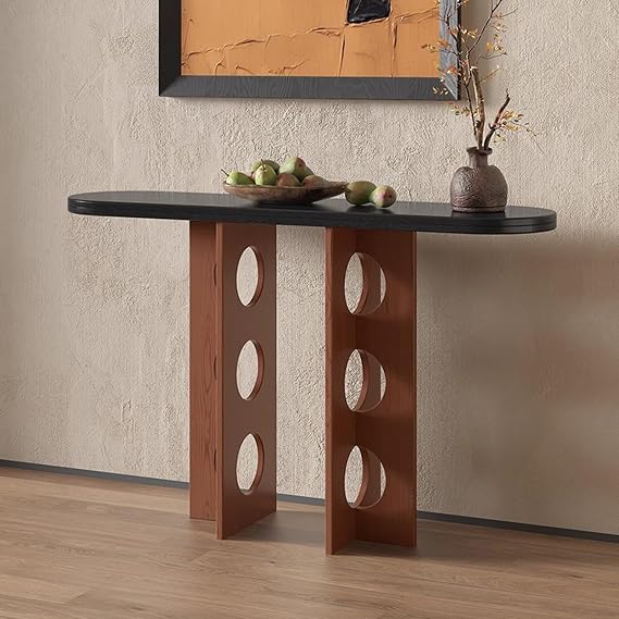 Solid Modern Wood Console Table, Long Sofa Behind Couch, Farmhouse Narrow Entryway for Hallway, The, Living Room, Foyer, Easy Assembly