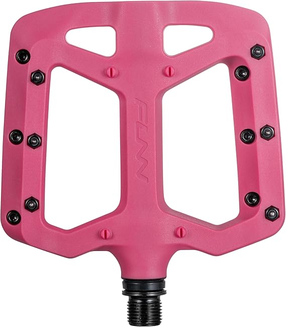 Funn Taipan Glass Fiber Reinforced Thermoplastic Bike Pedals with 9/16-inch CrMo Axles and Shin-Friendly Pins for MTB/BMX/Urban/Gravel Riding