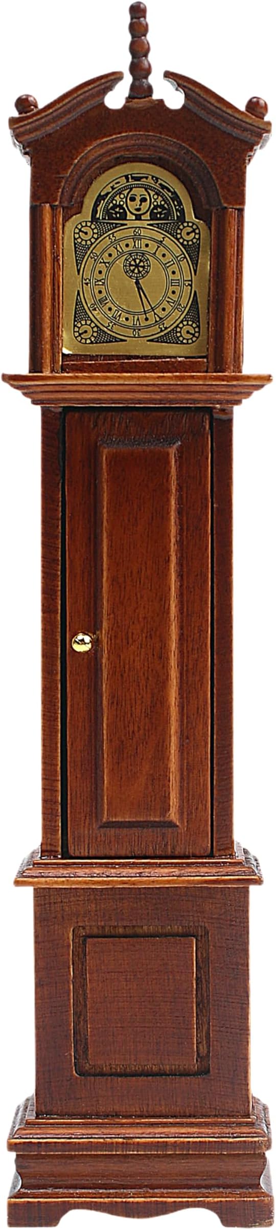 Miniature Dollhouse Grandfather Clock Set, 1:12 Scale Mini Doll House Furniture Accessories, Victorian Decoration for Living Room, Bedroom, Kitchen, Home, Office, Small Wooden Rustic Essential Decor