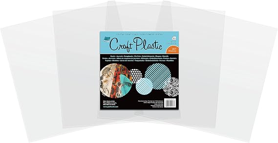 Grafix Craft Plastic Film, Clear, .007 in, 9 x 12 in