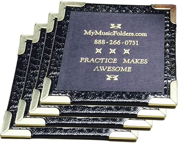 Music Folder Coasters | Novelty Table-Top Coasters with The Same Material as Your Music Folder | Perfect for Musicians and Piano Owners | Cute Idea