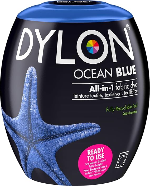 Dylon Fabric Dye Pod, Ocean Blue 350g (Pack of 1), 12 Ounce