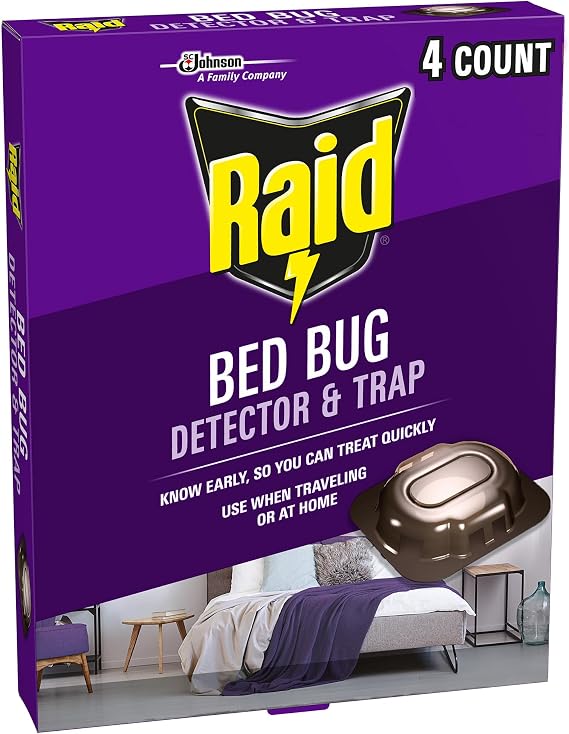 Raid Bed Bug Detector and Trap, for Indoor Use, 4 Count