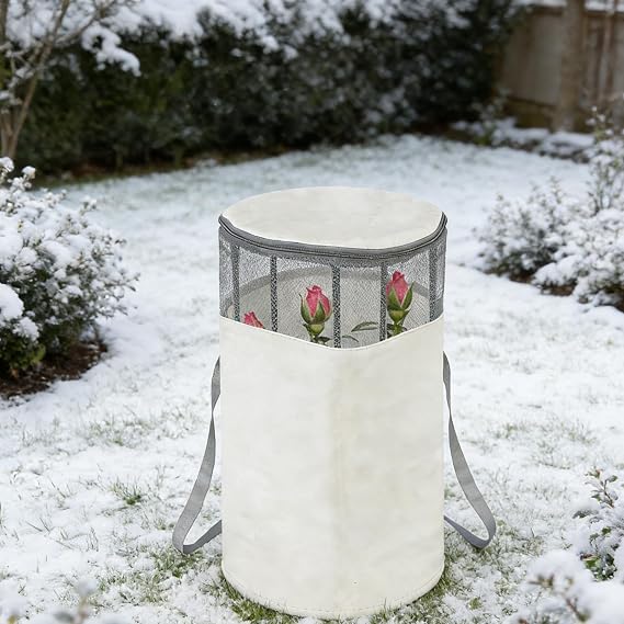 18" x 12" x 12" Rose Cones for Winter Protection, Winter Roses Bush Cover | Freeze Protection Winter Rose Collars Protective Cover with Stakes, Warm Plant Protector for Protecting Against Frost Wind