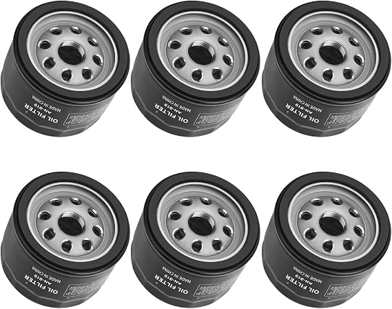 49065-7007 Oil Filter 49065-0721 Compatible with Kawasaki FR651V FR691V FR730V FR541V FR600V FX600V FS730 FB460 FX481V 4 Cycle Engine Lawn Mower Replaces 492932 492932S 28 050 01-S (6PCS)