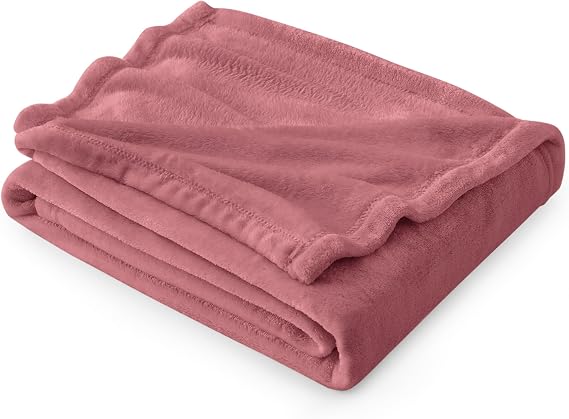 BEDSURE Cuddly Fleece Blanket - Warm Winter Soft Sofa Throw for Living Room, Children's Couch Cover 130 x 150 cm, Pink