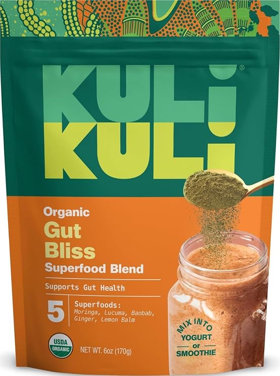 Kuli Kuli Organic Gut Bliss Superfood Powder - Gut Health & Digestion Blend