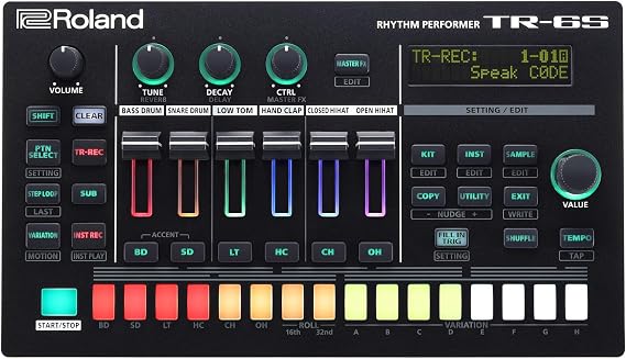 Roland TR-6S Rhythm Performer | Compact Drum Machine with Six Tracks of Authentic TR Sounds including TR-808, CR-78 & More | Large Preset Sample Library | Editable FM Sound Engine | Advanced Sequencer | Compact Drum Machine with Six Tracks of Authentic TR Sounds including TR-808, CR-78 and More, Large Preset Sample Library