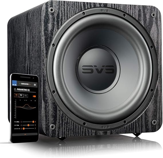 SVS SB-1000 Pro 10 Inch Sealed Subwoofer with SoundPath Wireless Audio Adapter (Black Ash)