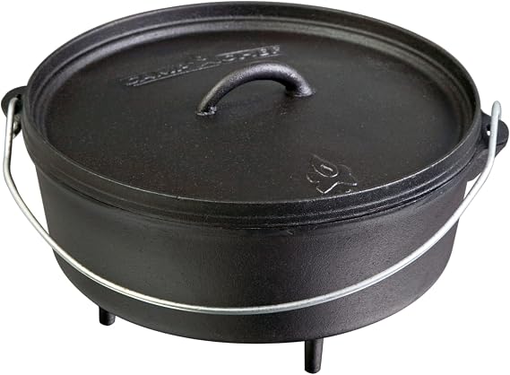 Camp Chef SDO10 10" Cast Iron Dutch Oven with Lid, Pre-Seasoned