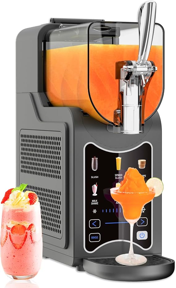 Slushie Machine for Home, 2.5 Liters Vessel Slush Maker with 6 Presets, No Ice Needed, Frozen Drink Maker for Smoothie, Frappe, Milkshakes and More