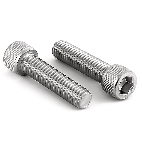 M8-1.25 x 100mm Socket Head Cap Screws Bolts, Allen Socket Drive, Stainless Steel 18-8 (304), Full Thread, Bright Finish, Machine Thread, 5 PCS