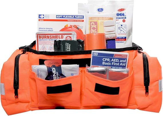 MFASCO First Aid Bag Large Portable Trauma Kit Travel Emergency Supplies | First Aid Bag | Travel First Aid Kit | Large Portable Emergency Medical Kit for Families, Cars, RVs & Outdoor Use