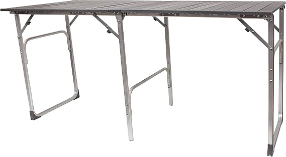 GCI OUTDOOR Slim-Fold Table | Portable Outdoor 4 Person Dining Table, Heat Resistant Aluminum Tabletop, Perfect for Barbecues, Camping, Picnics & Tailgating