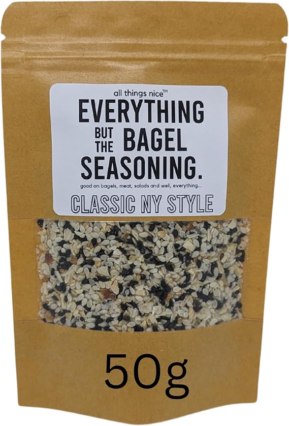 Everything But The Bagel Seasoning Mix, 50g, Made in the UK, Season Meats, Eggs and More, Mixed Spices, Classic New York Deli Style
