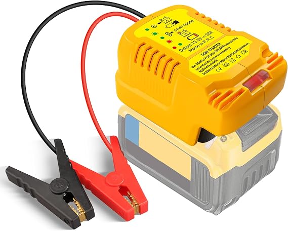 Car Jump Starters Adapter for DeWalt 20V 60V Battery,11 Gauge Car Battery Jump Starter, Heavy Duty Automotive Booster Cables for Jump Starting Dead or Weak Batteries,Engine up to 3.5 Liters