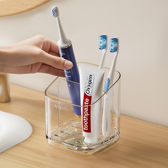 3 Slots Toothbrush Holders with Detachable Dividers for Bathrooms