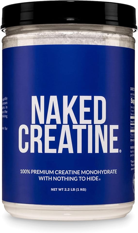 NAKED Pure Micronized Creatine Monohydrate 200 Servings, 1,000g Bulk NSF Certified, Vegan, Non-GMO, Gluten & Soy Free - Muscle Building, Strength Training, Gym & Fitness Supplement