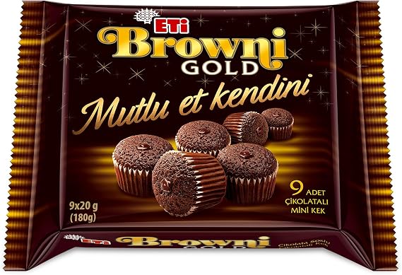 Eti Browni Gold Mini Chocolate Cake 180 g x 12 Pieces