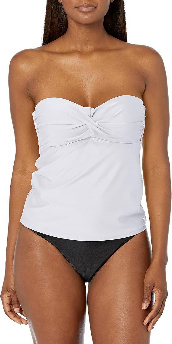Catalina womens Twist Front Bandeau Tankini Swimsuit