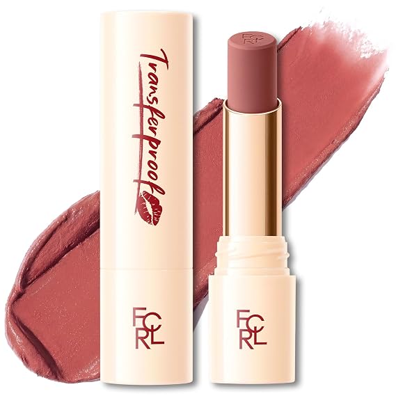 FOCALLURE Transferproof HyperMatte Lipstick 16H Waterproof, Long-Lasting, Non-Transfer, Creamy Matte Lipstick with Moisturizing Oils, High Pigment, Lightweight, Smudge-Proof,PK03 Mauve Pink
