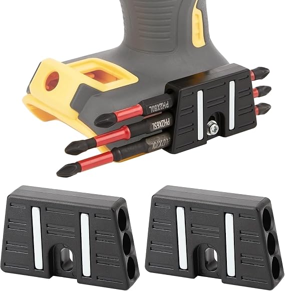 Upgrade Magnetic Bit Holder with 6 Magnetic Holes for Secure Mounting on Belt Buckle Screws for Dewalt, Ridgid, Makita, Bosch, Ryobi, Milwaukee and More