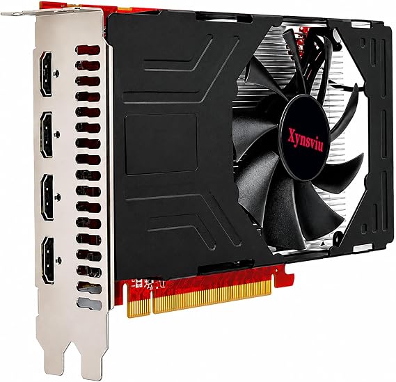 Radeon RX560 2G Graphics Card, with 6 HDMI Monitor Graphics Card,Computer PC GPU GDDR5 128 Bit DirectX 12 PCI Express X16 3.0, DisplayPort Low-Profile Video Cards (AMD RX560 2G 4HDMI)