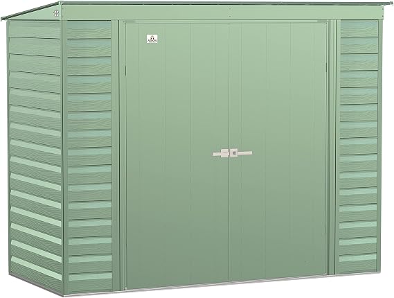 Arrow Sheds 8' x 4' Outdoor Steel Storage Shed, Green