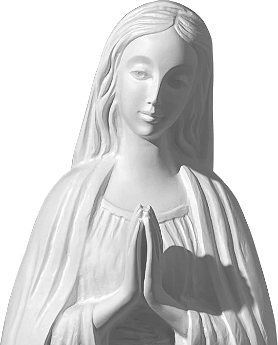 Blessed Virgin Mary Statue Our Lady Statue 23.5" Large Size White Resin Catholic Gift