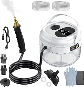 Steam Cleaner for Home, Steamer for Cleaning, 6-Level, 10s Heat-Up & 1.5L Tank, Handheld Steam Cleaner for Car Detailing, Home, Tile, Grout, Furniture