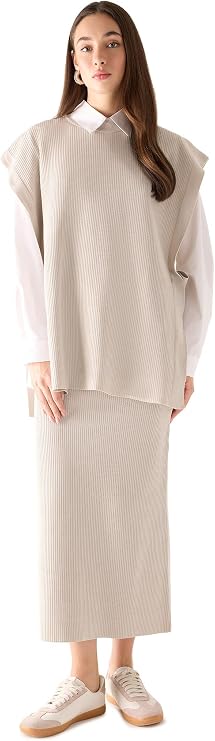 DeFacto Regular Fit Basic Düz Maxi Siyah Triko Etek Gri STD