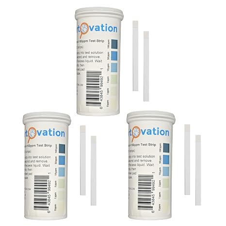 Bartovation Hydrogen Peroxide H2O2 Test Strips, 0-100 ppm, 300-Pack