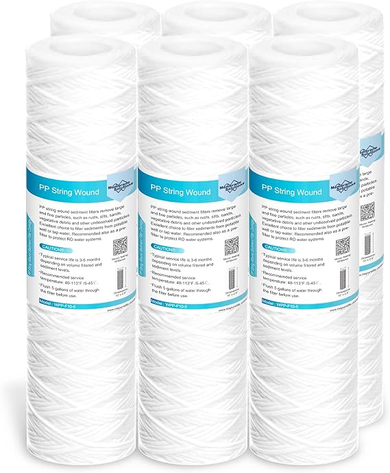 Membrane Solutions 50 Micron 10"x2.5" String Wound Whole House Water Filter