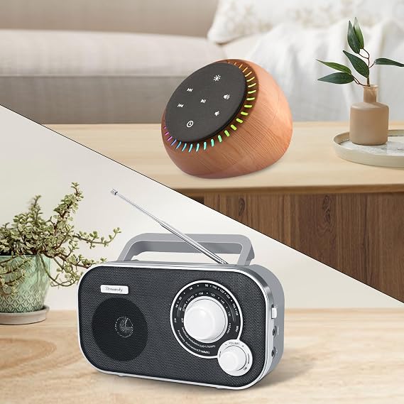DreamSky AM FM Portable Radio + White Noise Sound Machine