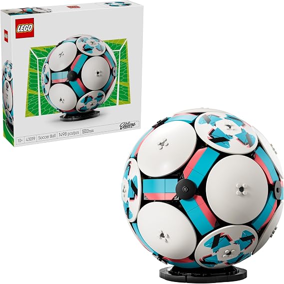LEGO Editions Soccer Ball - Building Toy for Kids - Collectible Sports Decor for Boys & Girls, Ages 10+ Includes Micro Stadium - Gift for Birthdays - 43019