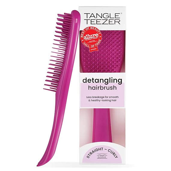 Tangle Teezer Ultimate Detangler Brush, Straight to Wavy, Raspberry