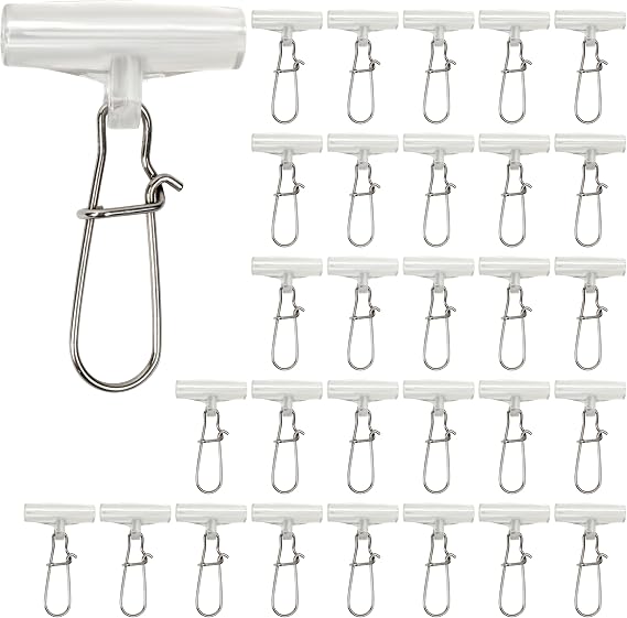 Sinker Slides Stainless Steel Fish Line Clips with Dou Lock Snaps, Suitable for Varieties of Fishing Gears, Fish Lures Sinkers Floats Split Shot Swivel Hook Fishing Tackle Catfish Rig