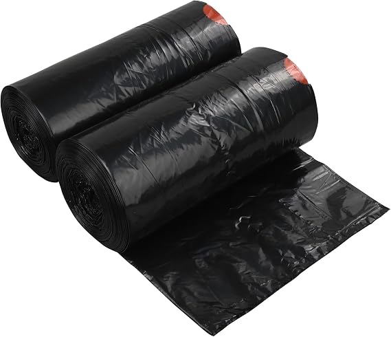 Teyyvn 13 Gallon Tall Kitchen Drawstring Trash Bag, Black, 220 Counts