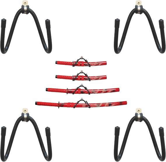 YYST Sword Display Rack - Wall Mount Sword Holder 4/PK