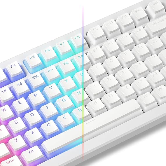Pudding Keycaps PBT, 130 Keys, Shine Through, OEM Profile