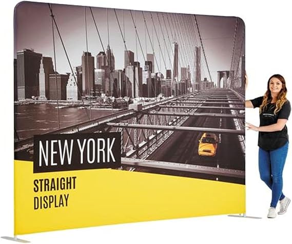 Custom Straight Tension Fabric Display Backdrop, Step and Repeat Backdrops for Events, Trade Show Display Backdrop Booth (Graphic Only, 8x8ft Single Sided Print)