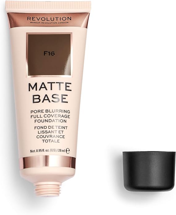 Makeup Revolution, Matte Base, Foundation, F16, 28ml