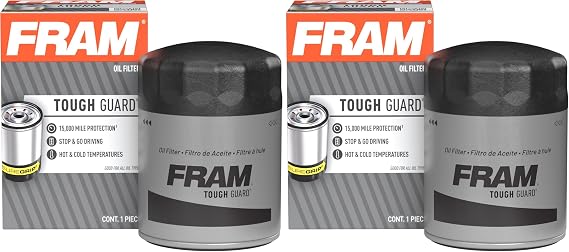 FRAM Tough Guard TG3980, 15K Mile Change Interval Spin-On Oil Filter (Pack of 2)